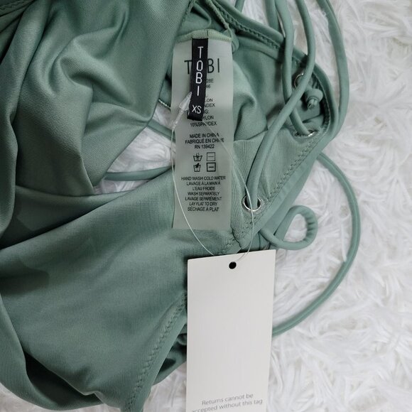 NWT TOBI Sage One Piece Swimsuit - Size XS - Picture 3 of 11